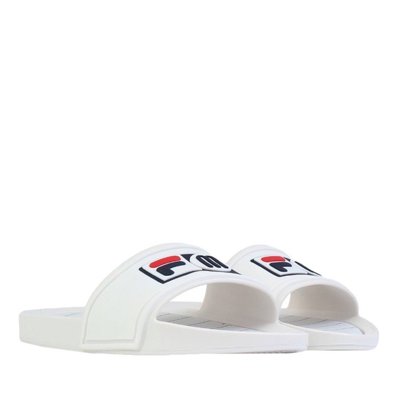 Fila Shoes - Fila + Melissa women’s white slide sandals